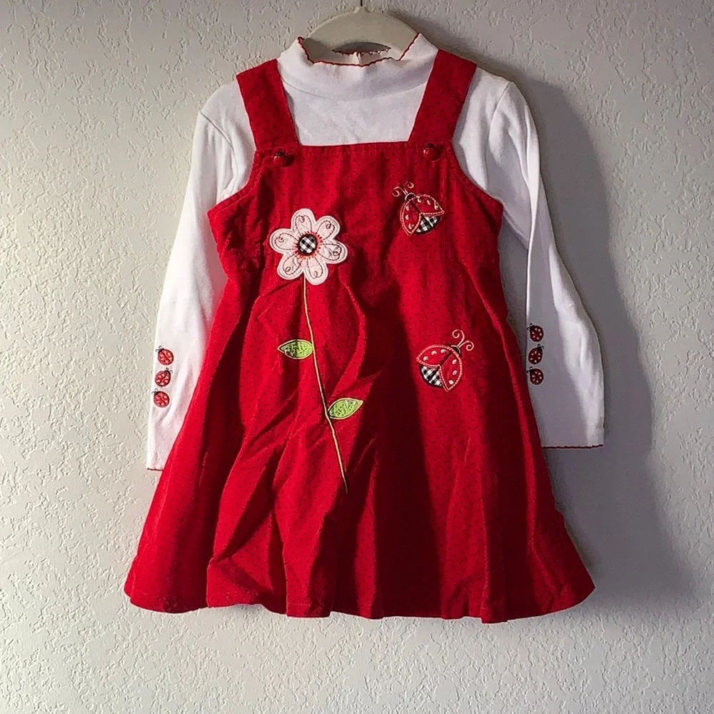 Blueberi boulevard lady bug corduroy Dress